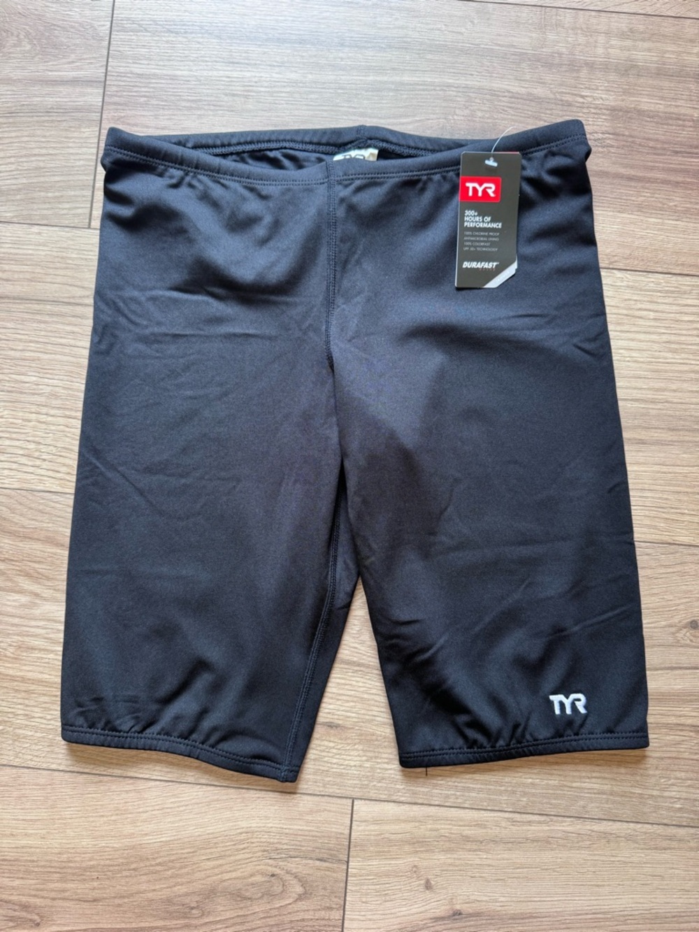 TYR Men’s Black Solid Jammers 34 NWT